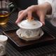Palace-style hand-painted gold enamel high-end large three-cai bowl Kung Fu tea set for home tea making single ceramic