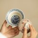 Jingdezhen pastel tangled lotus Sancai bowl hovering bowl ceramic tea set bubble tea bowl stuffy tea bowl kung fu