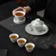 Xunmei White Porcelain Kung Fu Tea Set in Snow Scenery High-end Anti-scalding Tea Bowl Drinking Cup Complete Tea Set Gift Gift