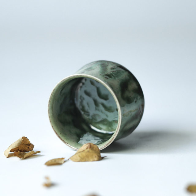 Jingdezhen hand-pulled billet wood-fired kiln turned gourd cup master cup single cup high-end personal ceramic Kung Fu tea cup