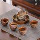 Dunhuang Feitian Kungfu travel tea set, personal high-end three-cai bowl teacup teapot 2026 new style