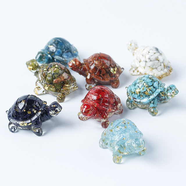 Creative crystal Zen turtle tea pet small ornaments can raise high-end tea sets accessories tea desktop tea play to attract wealth