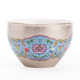 Chinese style filigree silver enamel tea cup master cup ceramic tea set Chinese retro tea cup Kung Fu tea cup