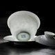 Jingdezhen Yingqing carved Sancai bowl single high-end tea bowl high-end Kung Fu tea set is not hot and has a thin tire