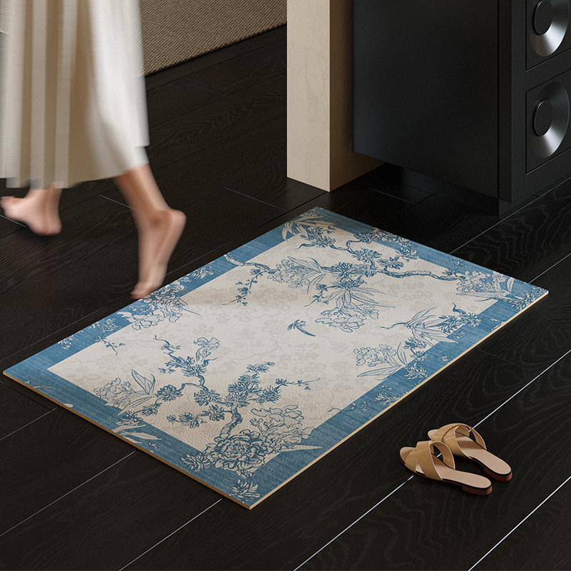 枝意中式诧寂风入户地垫家用全铺玄关门口防滑脚垫子可擦免洗地毯,淘宝优惠券,粉丝福利购,淘宝优惠卷