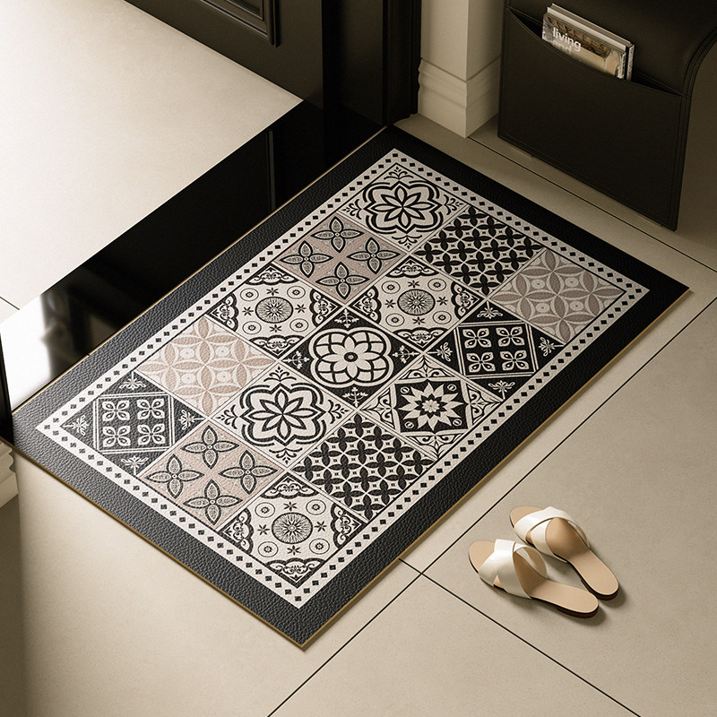 洛菲斯法式复古风地垫入户门垫进门可擦免洗轻奢高级感皮革地毯,淘宝优惠券,粉丝福利购,淘宝优惠卷