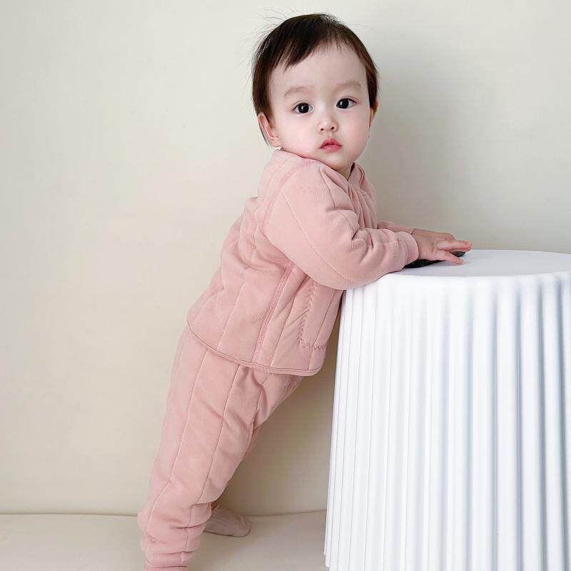 Autumn and winter baby warm belly protection suit for men