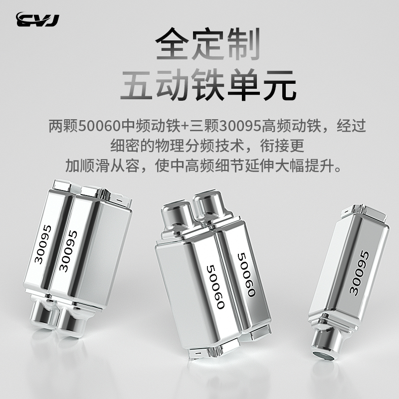 CVJ CSN 十二单元入耳式圈铁耳机发烧级HIFI高音质音乐监听耳塞 - 图0