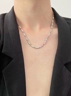 潮牌百搭钛钢项链男嘻哈风链子