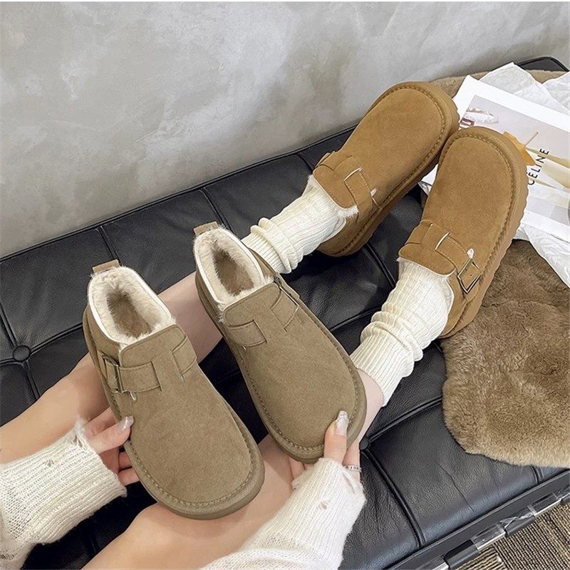 厚底加绒加厚勃肯鞋女2025年新款冬季保暖博肯豆豆棉鞋子雪地靴,淘宝优惠券,粉丝福利购,淘宝优惠卷