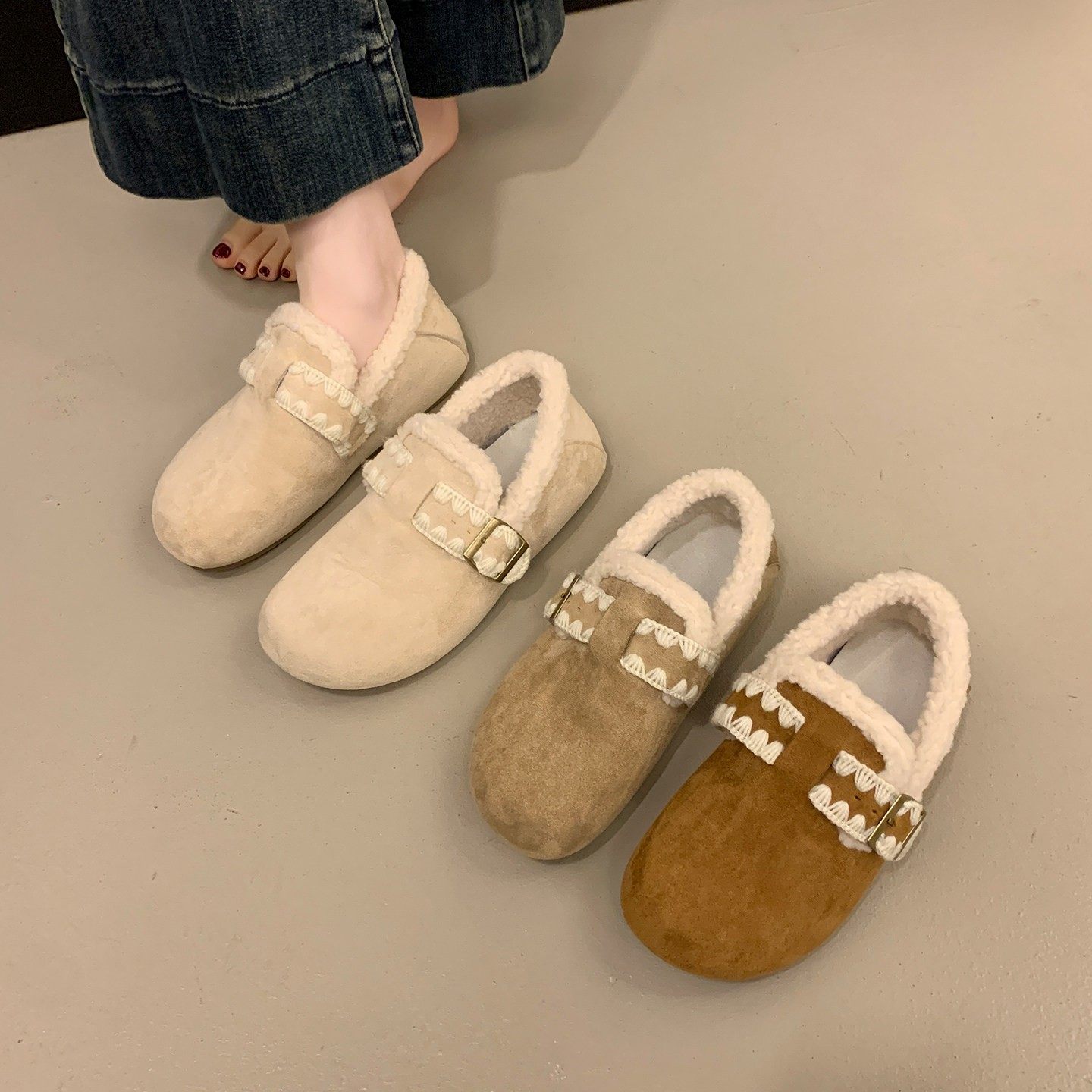 复古加绒加厚保暖平底博肯棉鞋女2025新款冬季雪地靴软底勃肯鞋子,淘宝优惠券,粉丝福利购,淘宝优惠卷