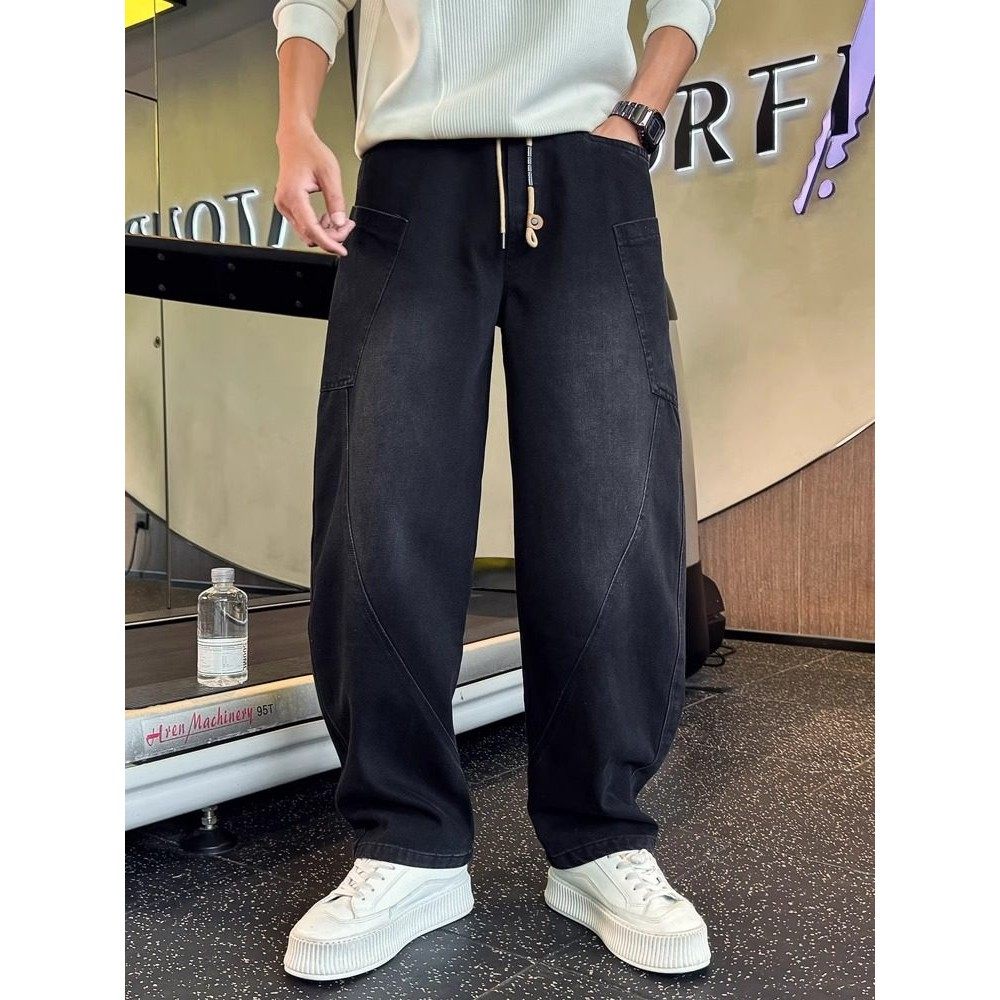 弯刀牛仔裤男士春，秋，冬美国时尚重洗工装裤帅气宽松阔腿休闲裤,淘宝优惠券,粉丝福利购,淘宝优惠卷