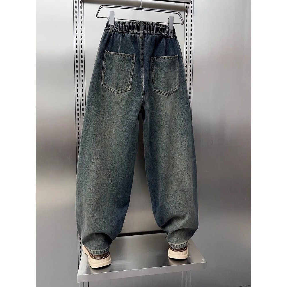 秋冬男士阔腿牛仔裤新潮流覆古弯刀老爹裤羊毛衬里直筒休闲裤,淘宝优惠券,粉丝福利购,淘宝优惠卷