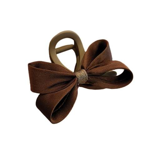 8CM中号抓夹布艺蝴蝶结发夹后脑勺顶夹半扎夹韩国新款鲨鱼夹气质 - 图3