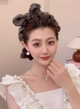 可拆卸蝴蝶结发箍2025新款百搭头箍小众感立体时尚压发发箍发饰
