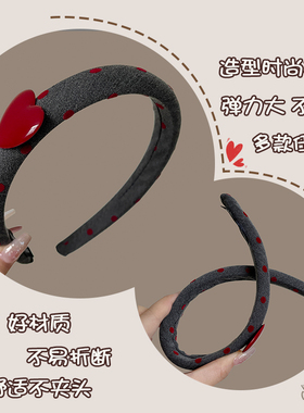 爱心蝴蝶结发箍气质女生百搭潮流