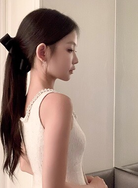 缎面蝴蝶结香蕉夹竖夹女高级感饱满后脑勺马尾夹气质百搭发夹发饰