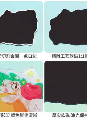 旋转亚克力冰箱贴旅游景点文创宣传店铺开业周年庆礼物磁性贴定制