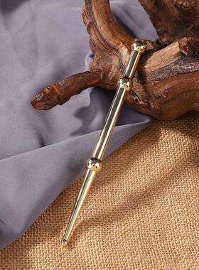 黄铜按穴位工具点穴棒 通用足底按摩器按脚器拨筋棒点穴笔美容棒