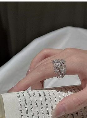 多层个性镂空轻奢简约食指开口