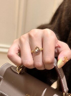 女开口滴油珍珠食指葫芦手饰高级