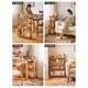 Solid wood movable multi-layer storage rack