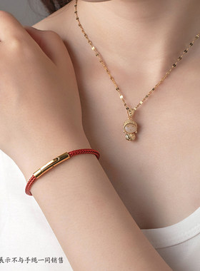 转运珠钢丝绳手绳男女编织皮绳