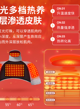 暖序LED红光热敷肩背坎肩