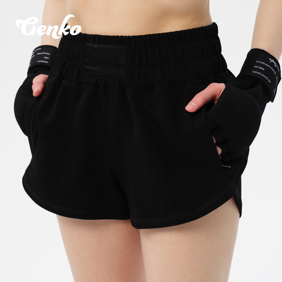 GENKO boxing sports shorts women's high waist slimming