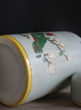 新古典美式欧式陶瓷装饰罐储物罐摆件美式家居客厅样板房花瓶圆罐