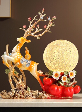 创意麋鹿高档轻奢摆件 家用客厅家居装饰品 入宅新居玄关酒柜礼品