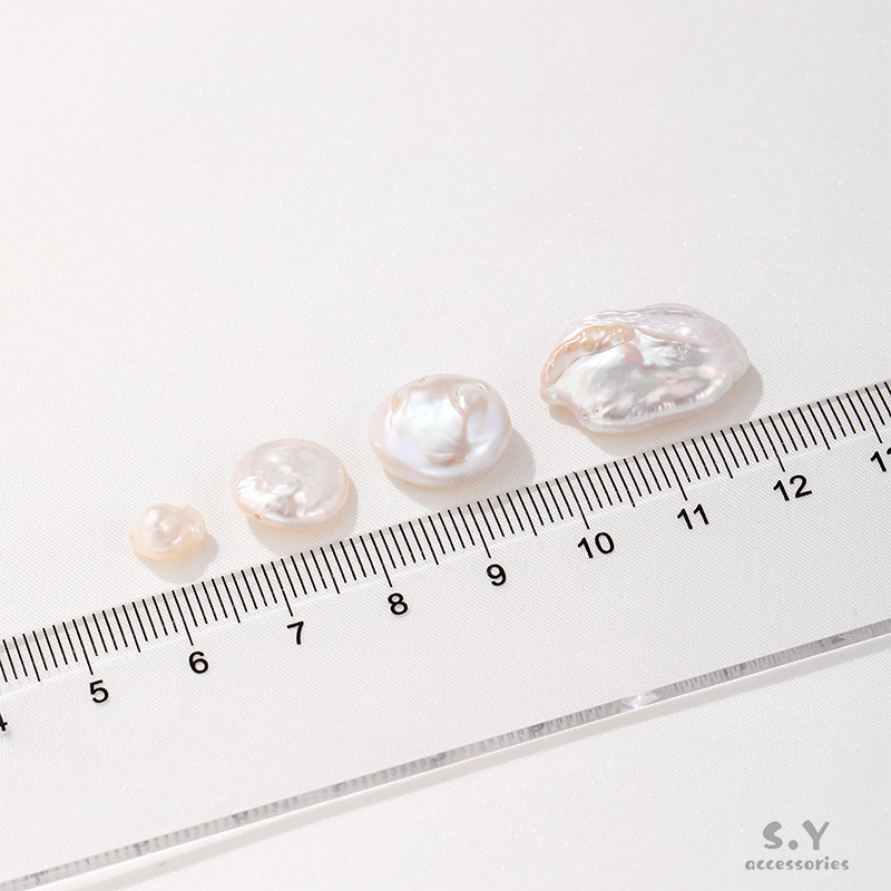 异形天然淡水巴洛克不规则通孔珍珠diy串珠散珠手链项链配件材料 - 图0