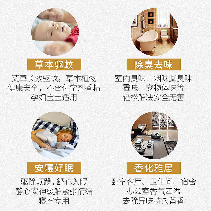  楠木品草香熏香料