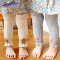 Baby Beats Bottom Pants Spring Autumn Slim pure cotton large PP Children can open crotch baby 90% Sox girl with pantyhose dress outside