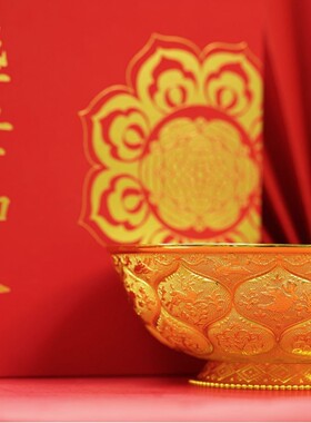 陕西历史博物馆金饭碗盛世和合大唐金碗文创摆件开业乔迁高端礼物