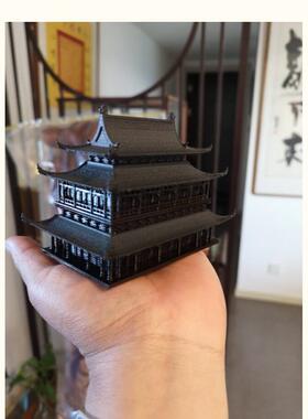 钰书房假山盆景吸水石宝塔凉亭微景观装饰藏经阁塑料古建筑模型