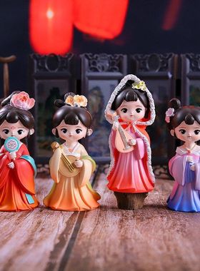 玄关礼品古风少女摆件电视柜桌面