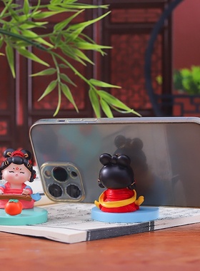 古风美女唐小环琴棋书画系列手机支架装饰品摆件家居追剧厂家直销