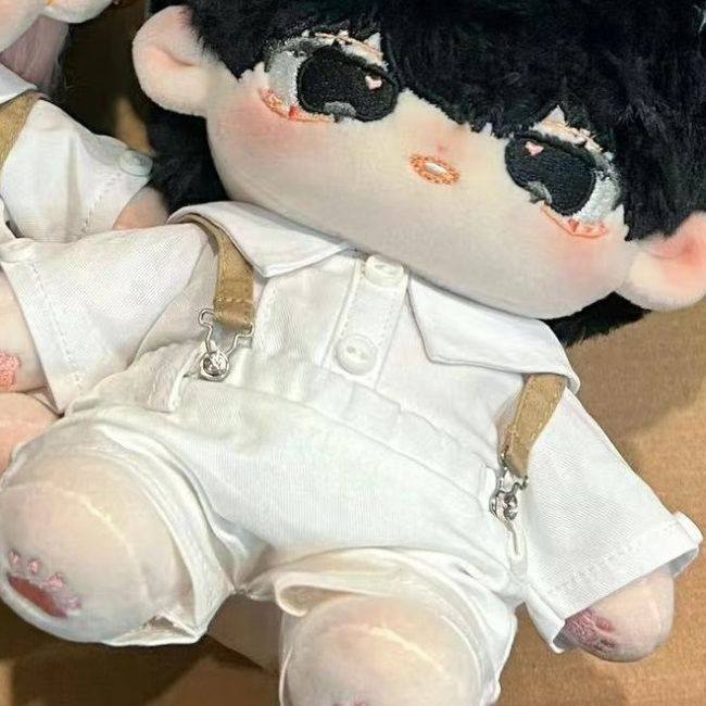 新中式20cm棉花娃娃复古背带帅酷学院风套装娃衣无属性替换装高级,淘宝优惠券,粉丝福利购,淘宝优惠卷