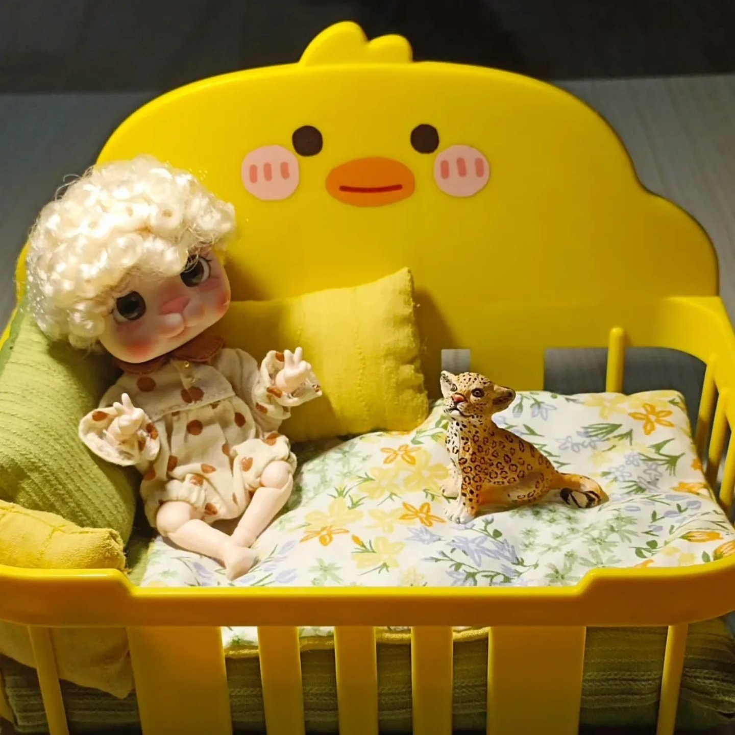 棉花娃娃娃床小窝BJD家具芭比娃diy小黄鸭玩偶娃屋场景布置收纳,淘宝优惠券,粉丝福利购,淘宝优惠卷