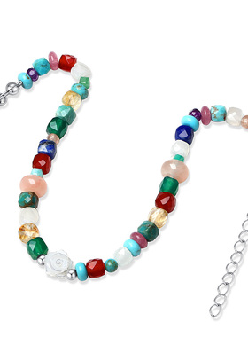 1多彩情绪天然石多巴胺串珠手链女轻奢小众手饰2025新款彩虹手串