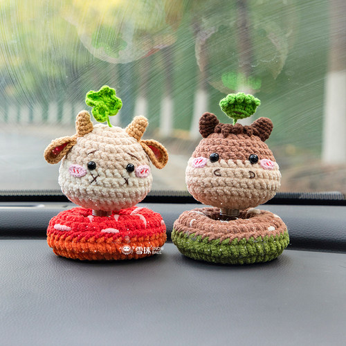 雪球diy手工编织十二生肖摇摇乐材料包针织车装饰卡通玩偶礼物钩 - 图0
