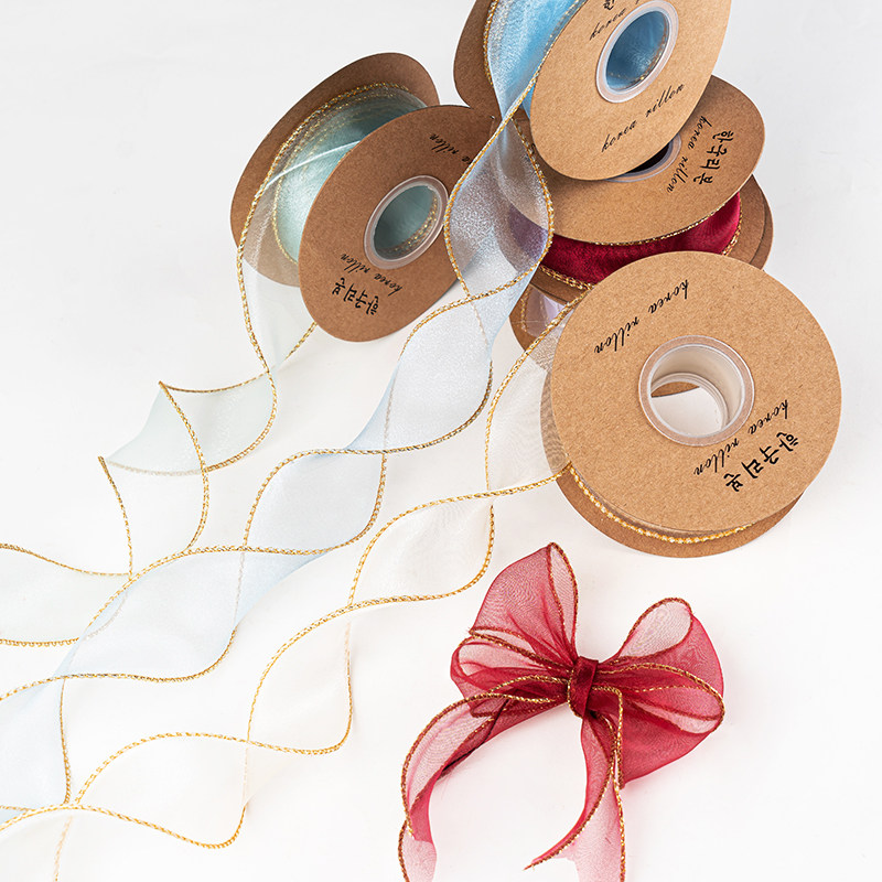 520情人节鱼尾纱丝带手工diy绸带材料婚庆花束生日蛋糕盒绑礼品带