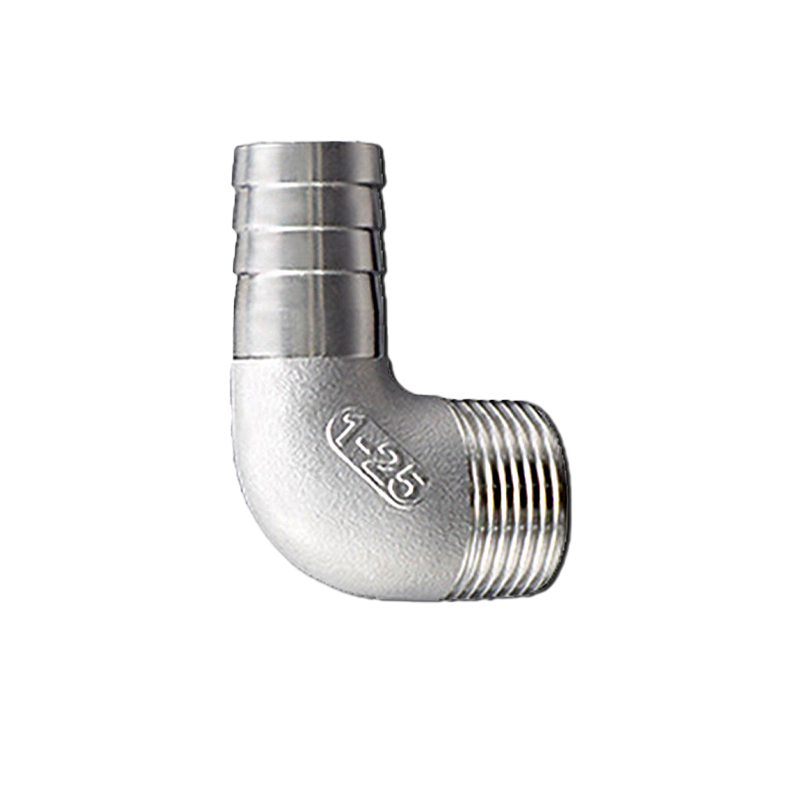 304不锈钢宝塔外丝弯头90度外螺纹格林头软水管皮接头竹节直插4分 - 图2