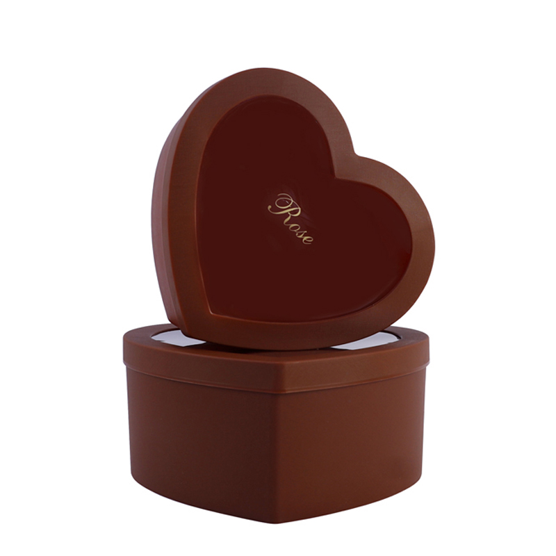 鲜花水果礼盒塑料套二心形花盒防水玫瑰花插花盒子中秋节礼物花盒