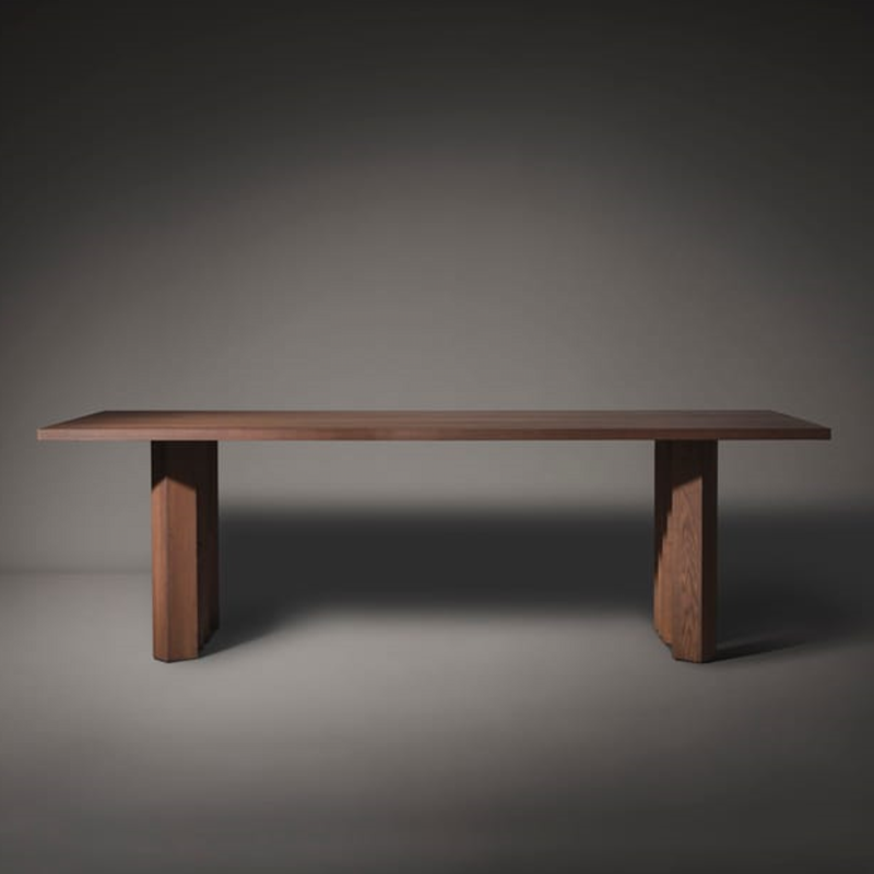 北欧实木会议桌长桌设计师办公桌书桌原木洽谈桌极简工作台接待桌