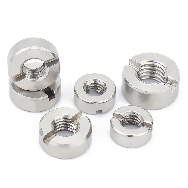 金超304不锈钢GB817 A型带槽圆螺母一字槽螺母M3M4M5M6M8M10M12 - 图3