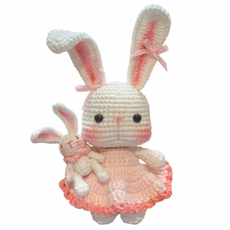 自制可爱兔子玩偶手工编织diy材料包钩针毛线团送女友闺蜜礼物,淘宝优惠券,粉丝福利购,淘宝优惠卷