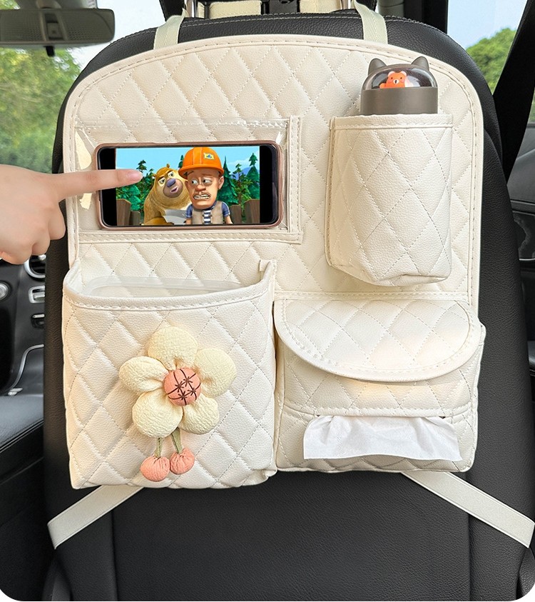 汽车椅背收纳袋多功能置物挂袋可爱座椅后背储物盒车载实用品大全,淘宝优惠券,粉丝福利购,淘宝优惠卷