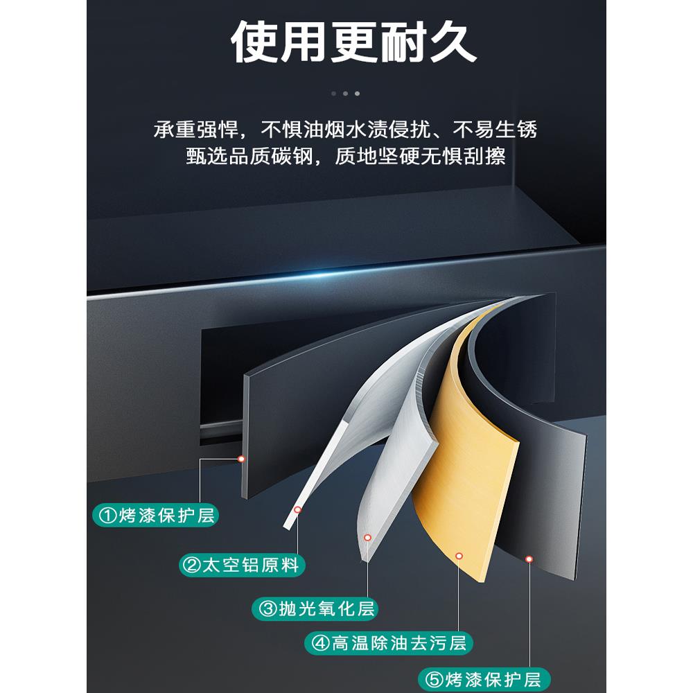 厨房调料置物架壁挂式调味品佐料油盐酱醋收纳架免打孔墙上挂架 - 图3